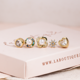 Aretes Mini - Flor y Perla
