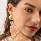 Aretes Mini - Shell Gold