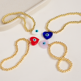 Pulseras Esfera - Corazón Ojo Turco