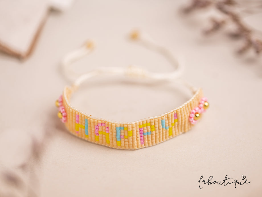 Set pulseras hilo Happy - Cuchi