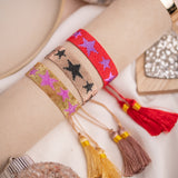 Pulseras Hilo Tejidas - Magic Star Red