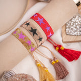 Pulseras Hilo Tejidas - Magic Star Rosa