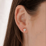 Aretes Mini - Cuadro Bezel