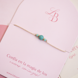 Pack 8 Pulseras Hilo Slim - Cuarzo Aquamarina