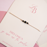 Pack 8 Pulseras Hilo Slim - Cuarzo Ónix