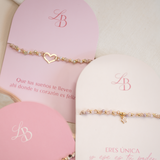 Pulseras Hilo Trenzada - Corazón Café