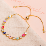 Pulseras Regulable - Full Ojos Turco Multicolor