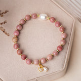 Pulseras Full Cuarzo - Morganita Rosa