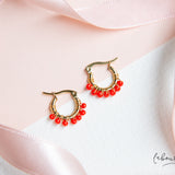 Argollas - XS Muranos Rojos
