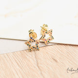 Aretes Mini - Estrellas Silueta  Rainbow