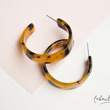 Maxi Aretes - Argollas Anchas Acrílico Animal Print