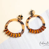 Maxi Aretes - Aro Acrílico Animal Print  Brillos