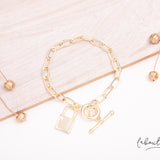 Pulseras Eslabones - Happy Candado Chunky Bracelet