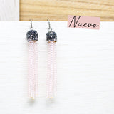 Maxi Aretes Borla Rosado Murano LaBoutique Joyas