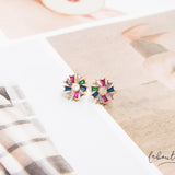 Aretes Mini - Remolino bastones circoncitos multicolor