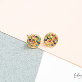 Aretes Mini - Árbol de la vida circoncitos multicolor