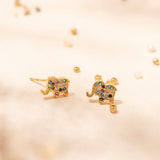 Aretes Mini - Elefantes Multicolor
