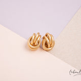 Maxi Aretes Mate - Chubby earrings triple