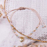 Pulseras Hilo Trenzada - Corazoncito Pastel
