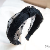 Diadema - Gasa Dots Negra