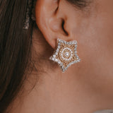 Aretes bordados - Estrella