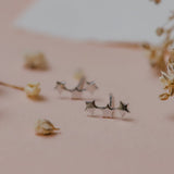 Aretes Mini - Tres Estrellas Silver