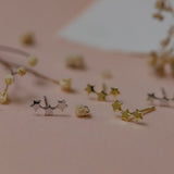 Aretes Mini - Tres Estrellas Silver