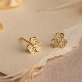 Aretes Mini - Trebol Brillante