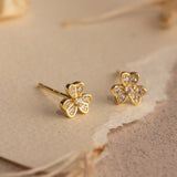 Aretes Mini - Trebol Brillante
