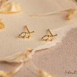 Aretes Mini - Tres hojas