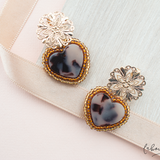 Maxi Aretes - Corazón Flor Animal Print