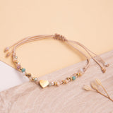 Pulseras Hilo Trenzada - Corazon Muranos Cpastel