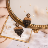 Aretes Bordados - Pure Love Black & Gold