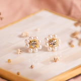 Aretes Bordados - Margarita circón