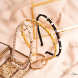 Diadema - Guadalupe Perlas y Cristales Beige