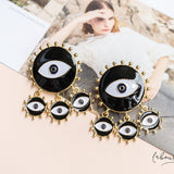 Maxi Aretes - Ojos turcos fondo colgantes