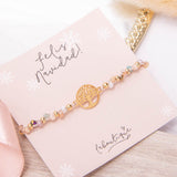 Pulseras Hilo Trenzada - Árbol de la vida combinacion pastel