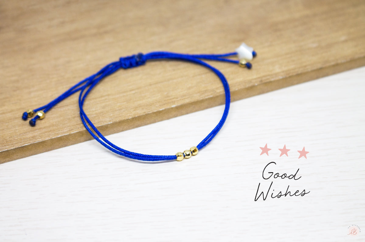 Pulseras Hilo Básicas Azul 3 Deseos 