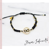 Pulseras Hilo Tejidas Negro Infinito Circ Ci 