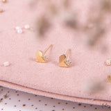 Aretes Mini - Corazón y puntos de luz