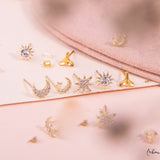 Aretes Mini - Sol Brillante