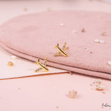 Aretes Mini - Avión Brillante