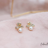 Aretes Mini - Lazo de Perla