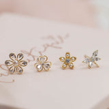 Aretes Mini - Trébol de Cristal