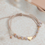 Pulseras Hilo Trenzada - Corazón Bonito