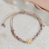Pulseras Hilo Trenzada - Mariposa Lila