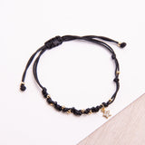 Pulseras Hilo Trenzada - Claudia Estrella trenzada muranos negros