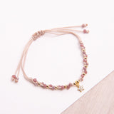 Pulseras Hilo Trenzada - Estrella circones muranos lila