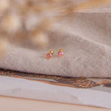 Aretes Mini - Abridores Cristal Rosa