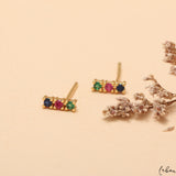 Aretes Mini - Punto de Luz Multicolor